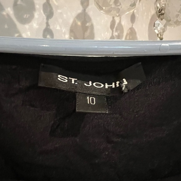 St. John Black Tank Top with Blue Dots - Picture 3 of 4